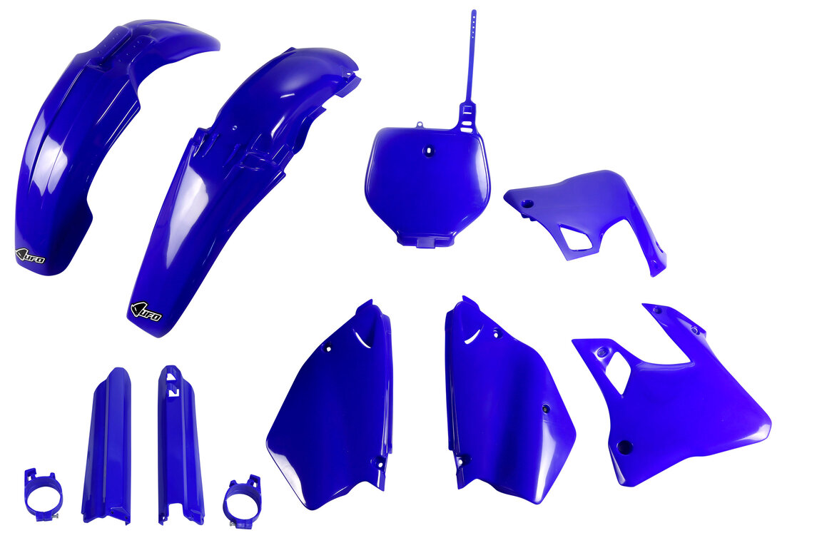 UFO Blue with Forks Plastic Kit for Yamaha: YZ125 (1996-1999), YZ250 (1996-1999)