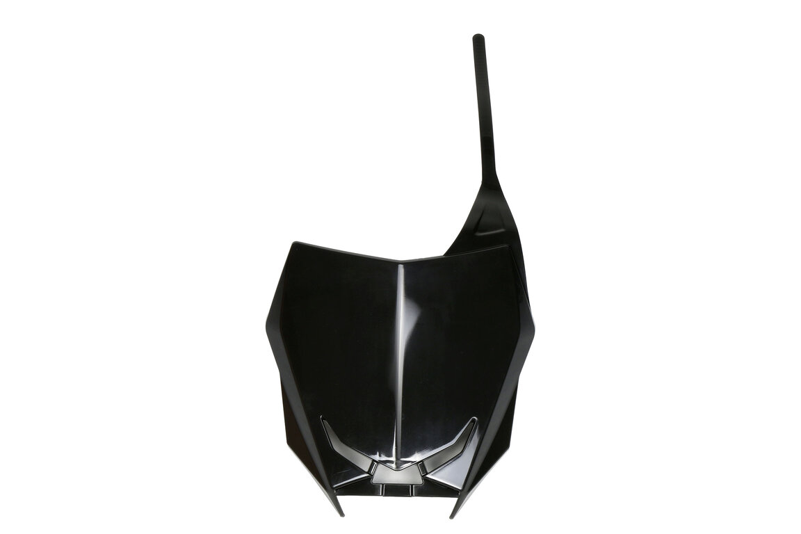UFO Black Front Number Plate for Suzuki: RMZ250 (2019-2026), RMZ450 (2018-2026)