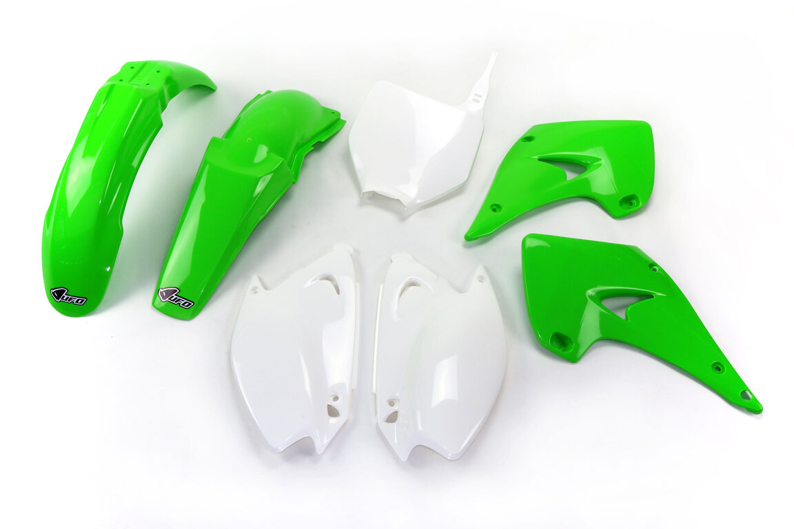UFO OEM Color Plastic Kit for Kawasaki: KX125 (2003-2007), KX250 (2003-2007)