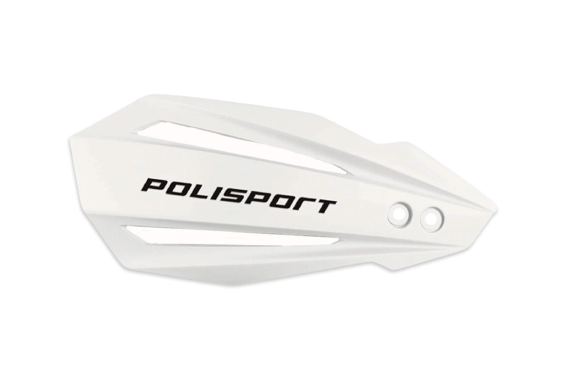 Polisport White Bullit Handguard for Yamaha: WR250F (2009-2013, 2015-2027), WR250R/X (2009-2020), WR450F (2008-2027), YZ125 (2008-2027), YZ125X (2020-2027), YZ250 (2008-2027), YZ250F (2008-2027), YZ250FX (2015-2027), YZ250X (2016-2027), YZ450F (2008-2027), YZ450FX (2016-2027)