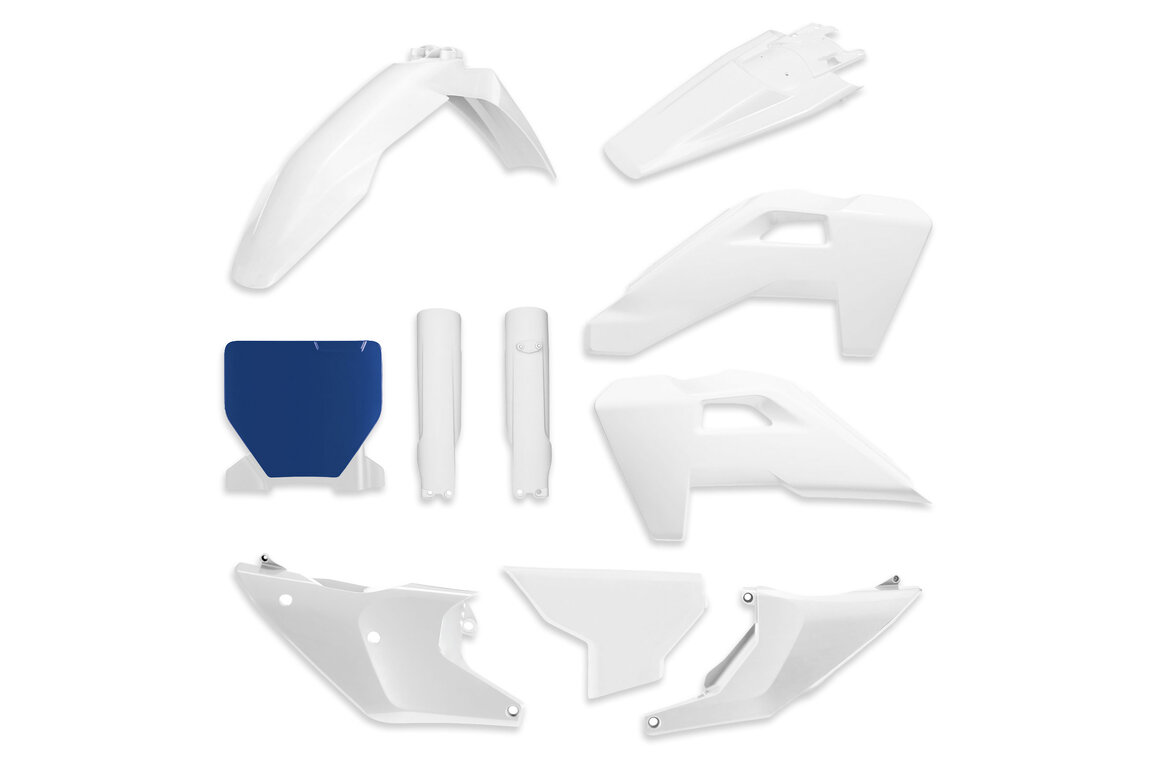 Polisport OEM Color with Forks Plastic Kit for Husqvarna: FC250 (2025, 2027), FC350 (2025-2027), FC350 Heritage (2025), FC450 (2025-2027), FX350 (2025-2027), FX350 Heritage (2025), FX450 (2027), TC (2025), TC 150 (2025), TC125 (2025-2027), TC150 Heritage (2025), TC250 (2025-2027), TC25...and more
