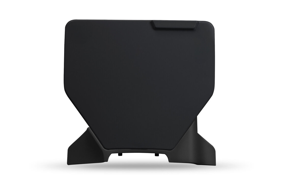 UFO Black with Black Extention Front Number Plate w/ Ext for Husqvarna: FC250 (2023-2027), FC250 Factory Edition (2025-2026), FC250 Rockstar Edition (2022-2024), FC350 (2023-2027), FC350 Heritage (2023, 2025), FC450 (2023-2027), FC450 Factory Edition (2025-2026), FC450 Rockstar Edition (2022-2024), ...and more