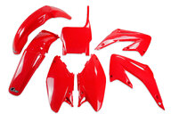 UFO Red Plastic Kit for Honda: CR125R (2004-2007), CR250R (2004-2007)