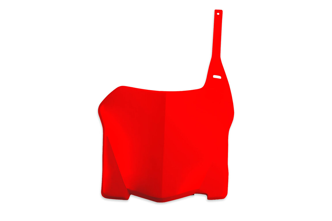 UFO Red Front Number Plate for Honda: CRF250R (2008-2009), CRF450R (2008)