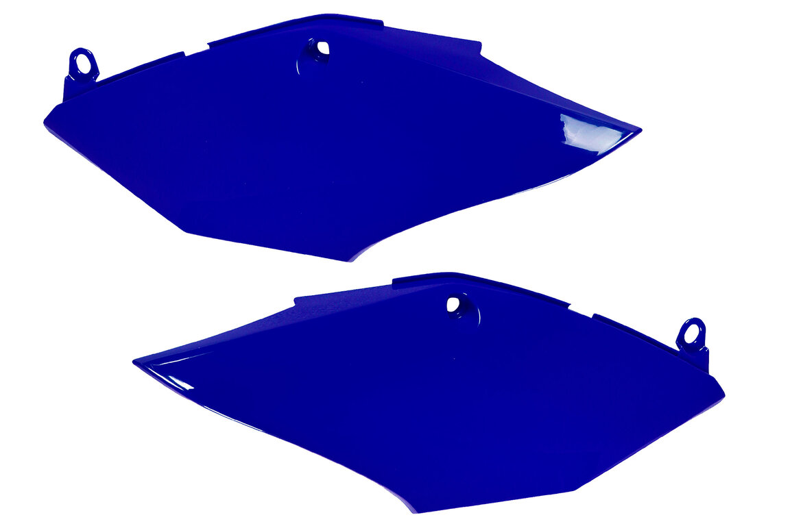 UFO Blue Side Number Plates for Honda: CRF250R (2018-2021), CRF250RX (2019-2021), CRF450R (2017-2020), CRF450R-S (2022), CRF450RX (2017-2020)