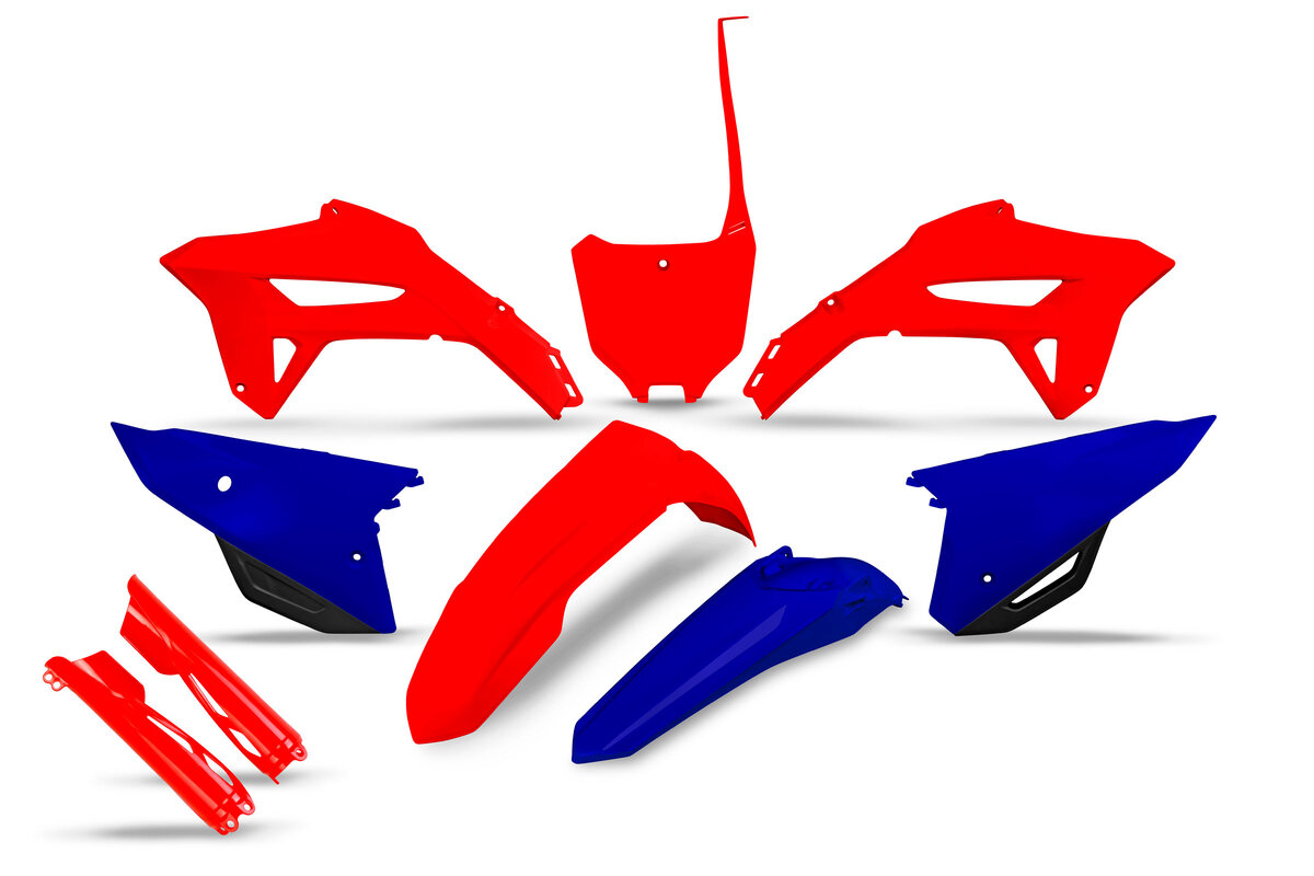 UFO Retro Color with Forks Plastic Kit Honda 22-24 CRF250, 21-24