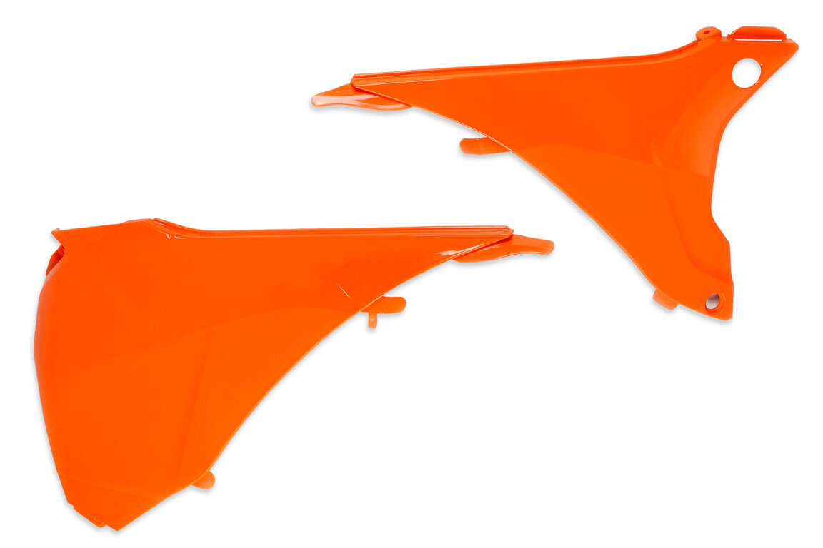 UFO Orange Airbox Covers for KTM: EXC125 (2016), EXC200 (2016), EXC250 (2016), EXC250F (2014-2016), EXC300 (2014, 2016), EXC350F (2014-2016), EXC450 (2014-2016), EXC500 (2014-2016), XCF250W (2014-2016), XCF350W (2014-2016), XCW200 (2014-2015), XCW250 (2014-2015), XCW3...and more