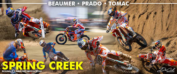 Watch AMA Pro Motocross Round 7 at Spring Creek inside Millville, MN