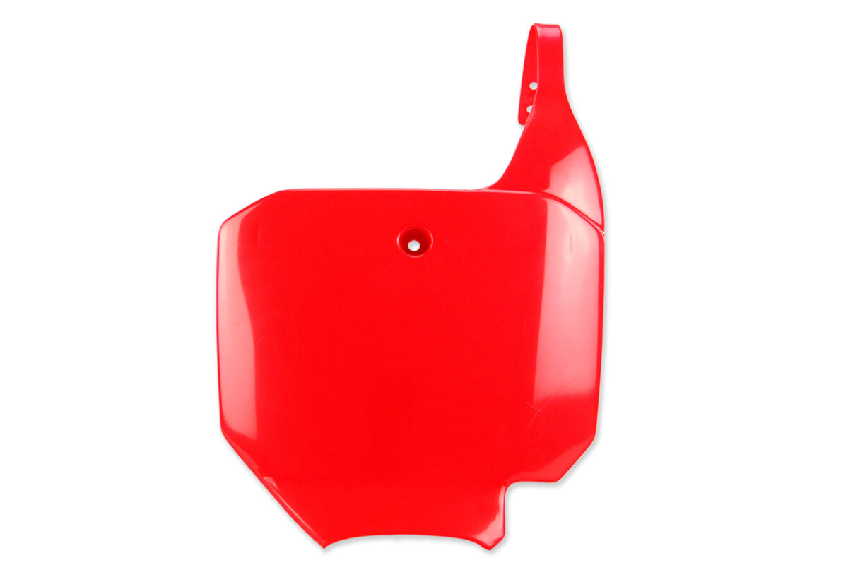 UFO Red Front Number Plate 03-26 CR85, CRF150