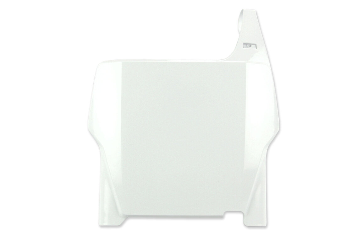 UFO White Front Number Plate for Honda: CR125R (2004-2007), CR250R (2004-2007), CRF250R (2004-2007), CRF450R (2004-2007)