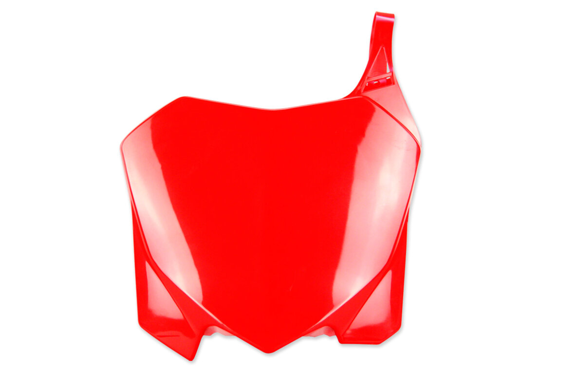 Polisport Red Front Number Plate for Honda: CRF250R (2010-2013), CRF450R (2009-2012)