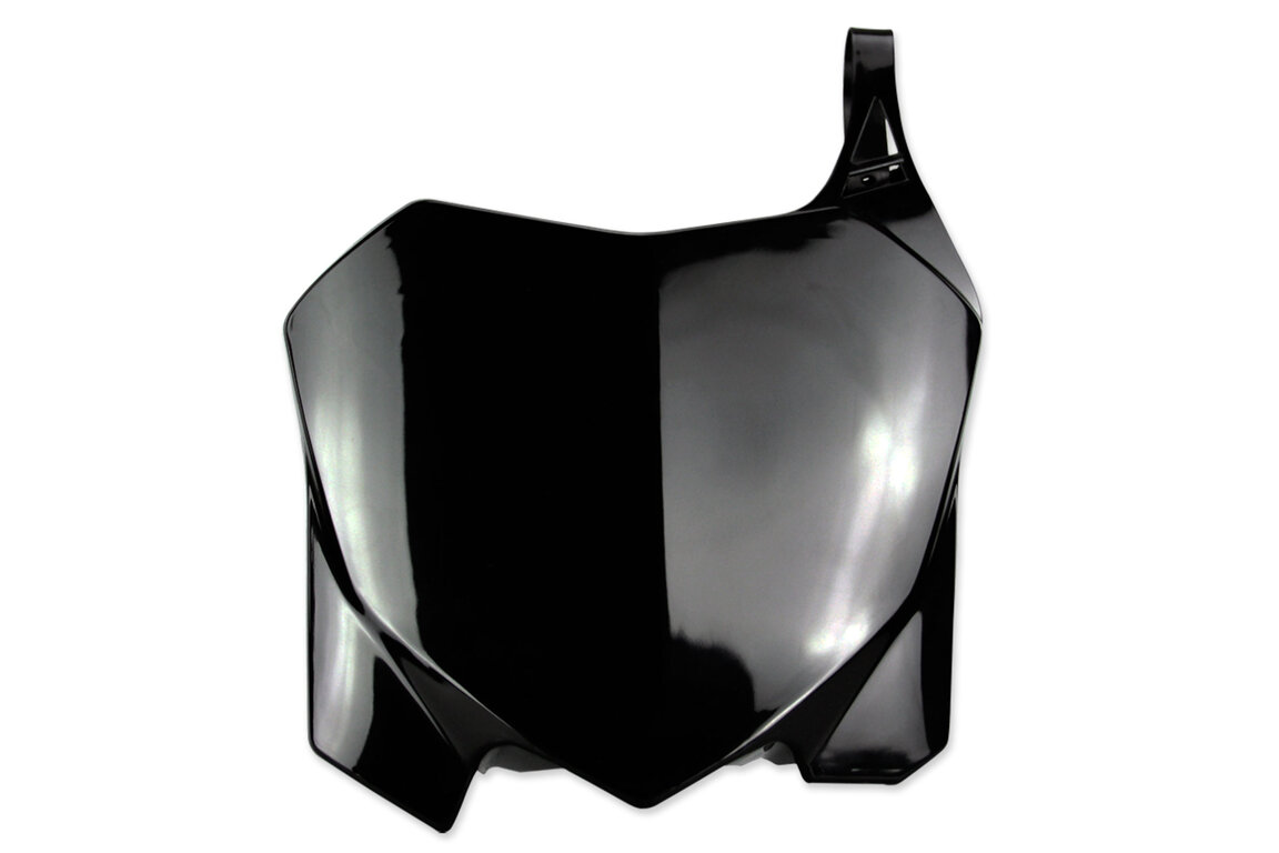 UFO Black Front Number Plate for Honda: CRF250R (2010-2013), CRF450R (2009-2012)