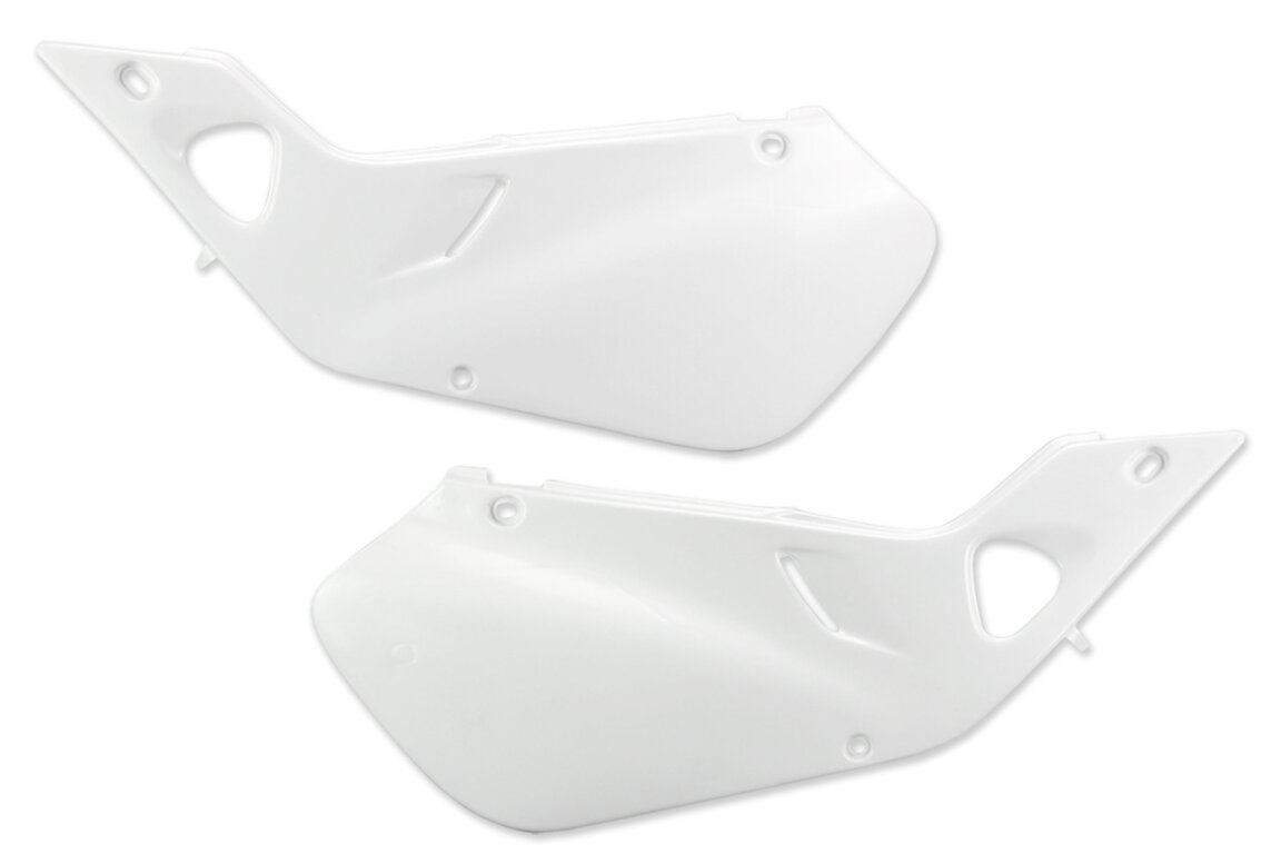 Polisport White Side Number Plates for Honda: CR125R (1998-1999), CR250R (1997-1999)