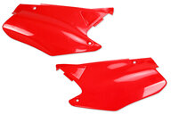 UFO Red Side Number Plates for Honda: CR125R (2000-2001), CR250R (2000-2001)