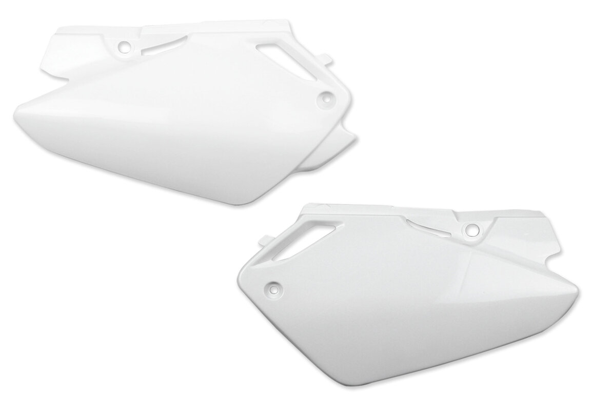 Polisport White Side Number Plates for Honda: CR85R (2003-2007)