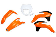 UFO OEM 14 Color Plastic Kit for KTM: EXC125 (2016), EXC200 (2016), EXC250 (2016), EXC250F (2014-2016), EXC300 (2014, 2016), EXC350F (2014-2016), EXC450 (2014-2016), EXC500 (2014-2016), XCF250W (2014-2016), XCF350W (2014-2016)