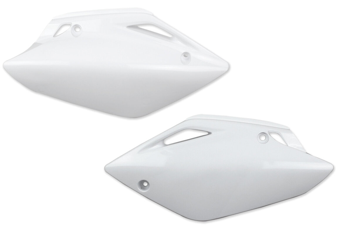UFO White Side Number Plates for Honda: CRF150R (2007-2026), CRF150R Expert (2007-2026)
