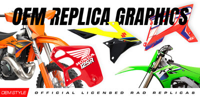 Official Licensed replicas of your OEM dirt bike graphics