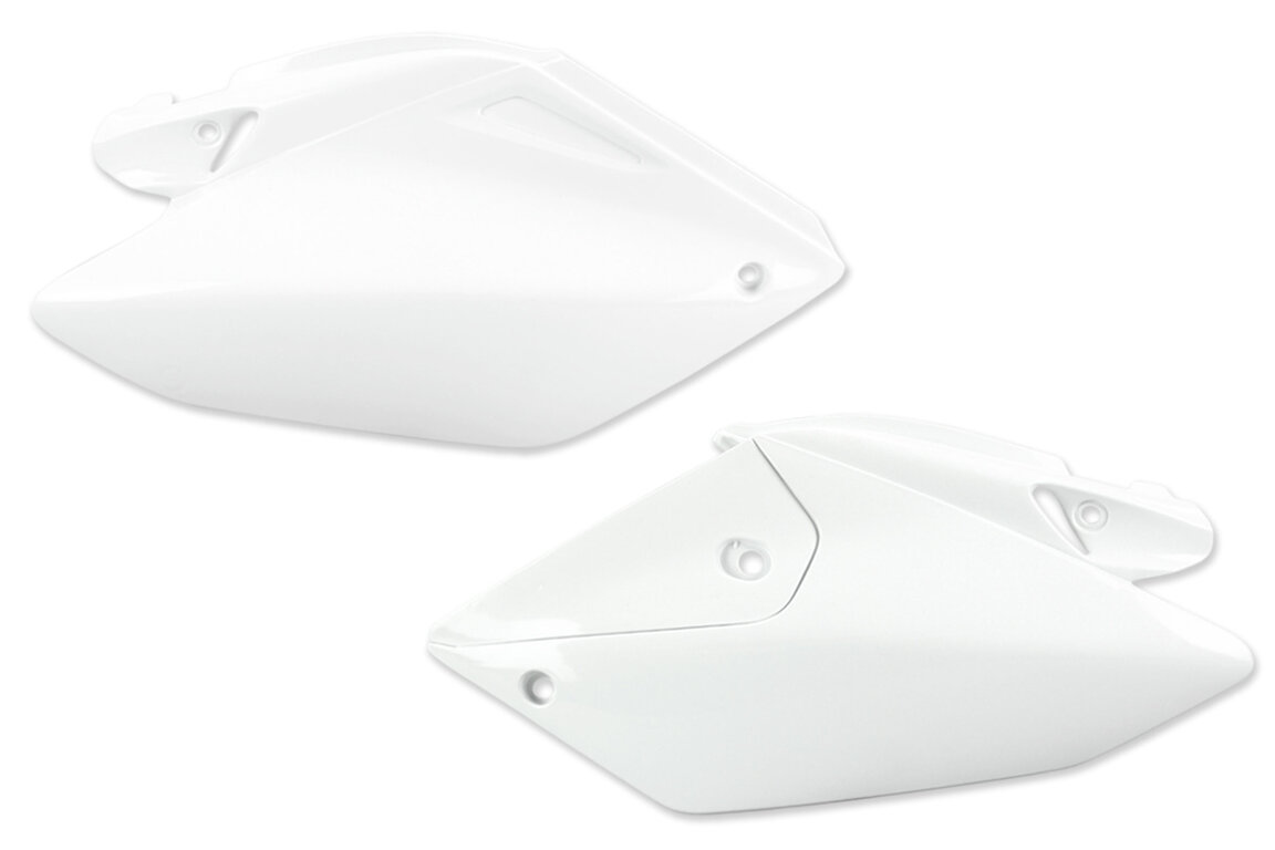 UFO White Side Number Plates for Honda: CRF250X (2004-2017)