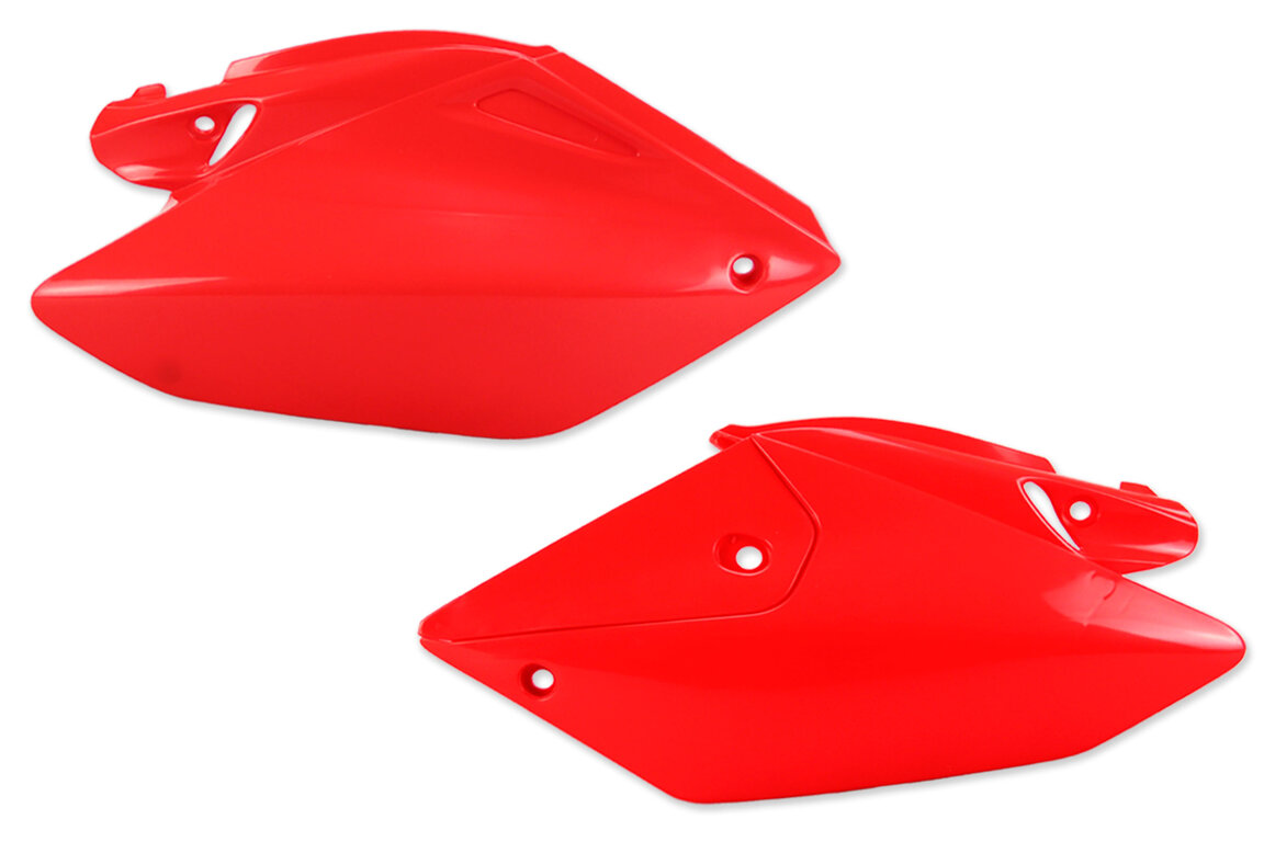 UFO Red Side Number Plates for Honda: CRF250X (2004-2017)