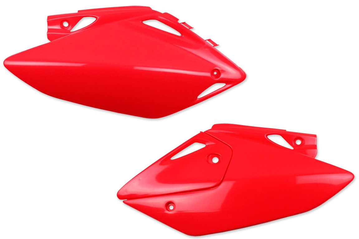 UFO Red Side Number Plates for Honda: CRF450X (2005-2017)