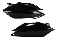 UFO Black Side Number Plates for Honda: CRF250R (2011-2013), CRF450R (2011-2012)