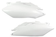Polisport White Side Number Plates for Honda: CRF250R (2011-2013), CRF450R (2011-2012)