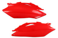 UFO Red Side Number Plates for Honda: CRF250R (2011-2013), CRF450R (2011-2012)