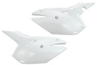 Polisport White V2 Restyled Side Number Plates for Honda: CRF250R (2014-2017), CRF450R (2013-2016)