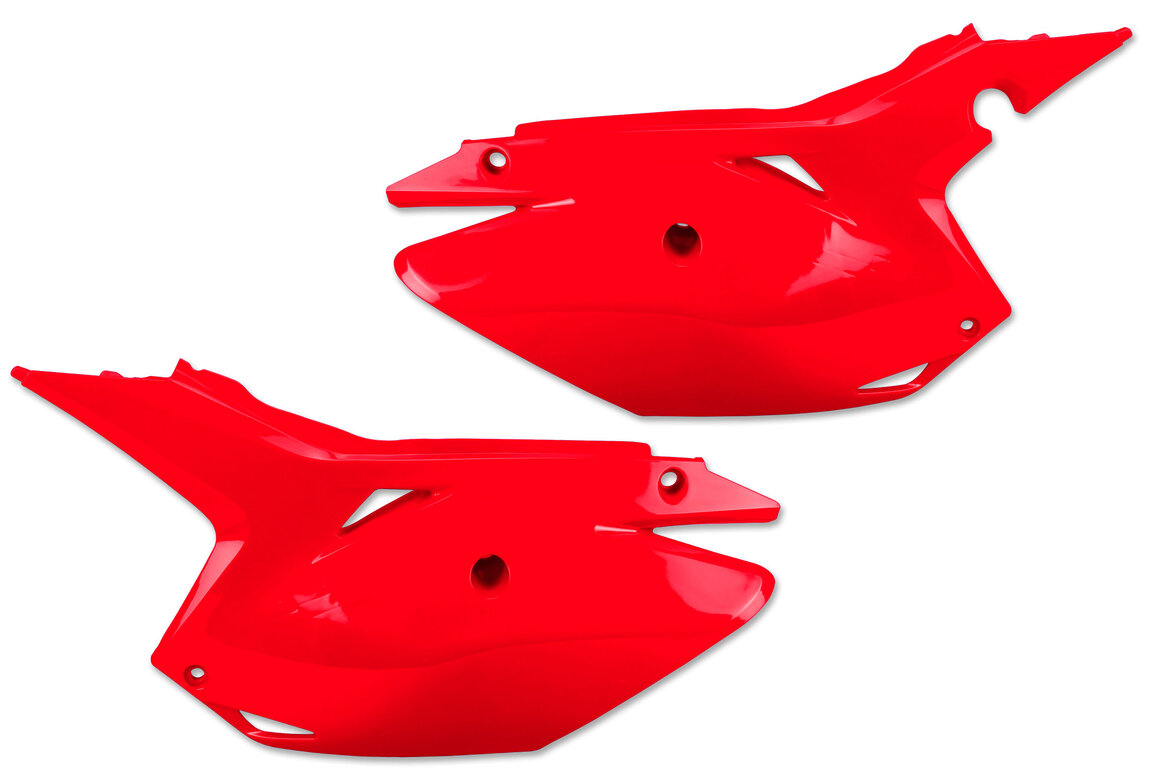 Polisport Red V1 Restyled Side Number Plates for Honda: CRF250R (2014-2017), CRF450R (2013-2016)