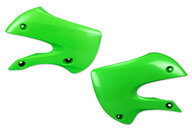 Polisport Green Radiator Shroud Set for Kawasaki: KLX110 (2001-2009), KX65 (2000-2026), Suzuki: RM65 (2003-2007)