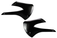 UFO Black Radiator Shroud Set for Kawasaki: KX100 (2001-2013), KX85 (2001-2013)