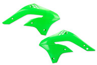 Polisport Green Radiator Shroud Set for Kawasaki: KX450F (2006-2008)