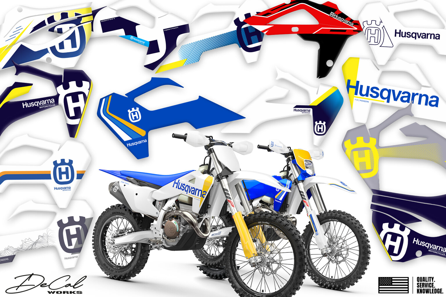 Husqvarna OEM Replica Dirt Bike Graphics Design Help Center Order Today!