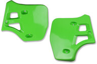 UFO Green Radiator Shroud Set for Kawasaki: KX250 (1988-1989), KX500 (1988-2004)