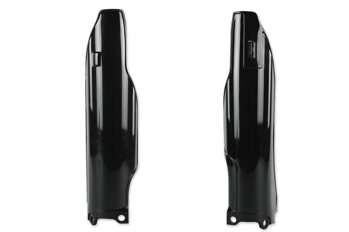 Polisport Black Lower Fork Guards for Kawasaki: KX250 (2007), KX250F (2006-2008), KX450F (2006-2008)