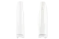 Polisport White Lower Fork Guards for Kawasaki: KX125 (2004-2007), KX250 (2004-2006), KX250F (2004-2005), Suzuki: RMZ250 (2004-2006)