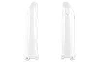 Polisport White Lower Fork Guards for Kawasaki: KLX300R (2020-2025), KX250F (2009-2026), KX250F 50th Anniversary Edition (2024), KX250X (2022-2026), KX250XC (2021), KX450F (2009-2026), KX450F 50th Anniversary Edition (2024), KX450SR (2022-2026), KX450X (2022-2026), KX450XC (2021)