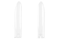 Polisport White Lower Fork Guards for Kawasaki: KX125 (1994-2003), KX250 (1994-2003), KX500 (1992-2004)