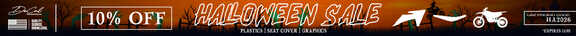 Halloween Sale!   Save 10% on Number Plate Backgrounds, Graphics Kits and Seat Covers.  Use Promo Code HA2026