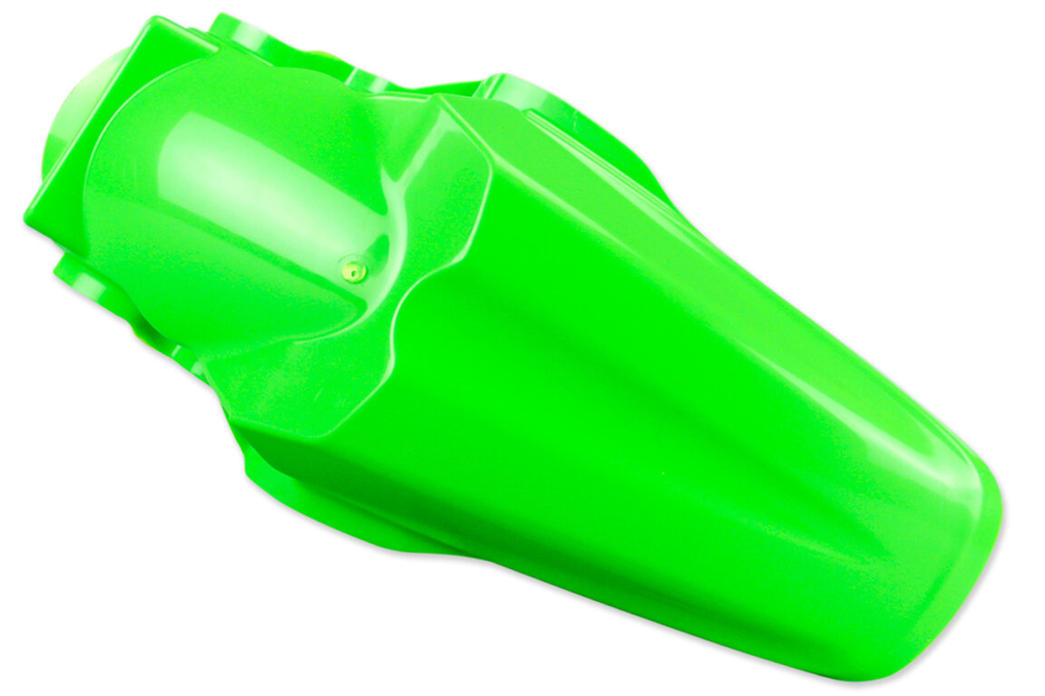 Polisport Green Rear Fender for Kawasaki: KX100 (2001-2013), KX80 (1998-2000), KX85 (2001-2013)
