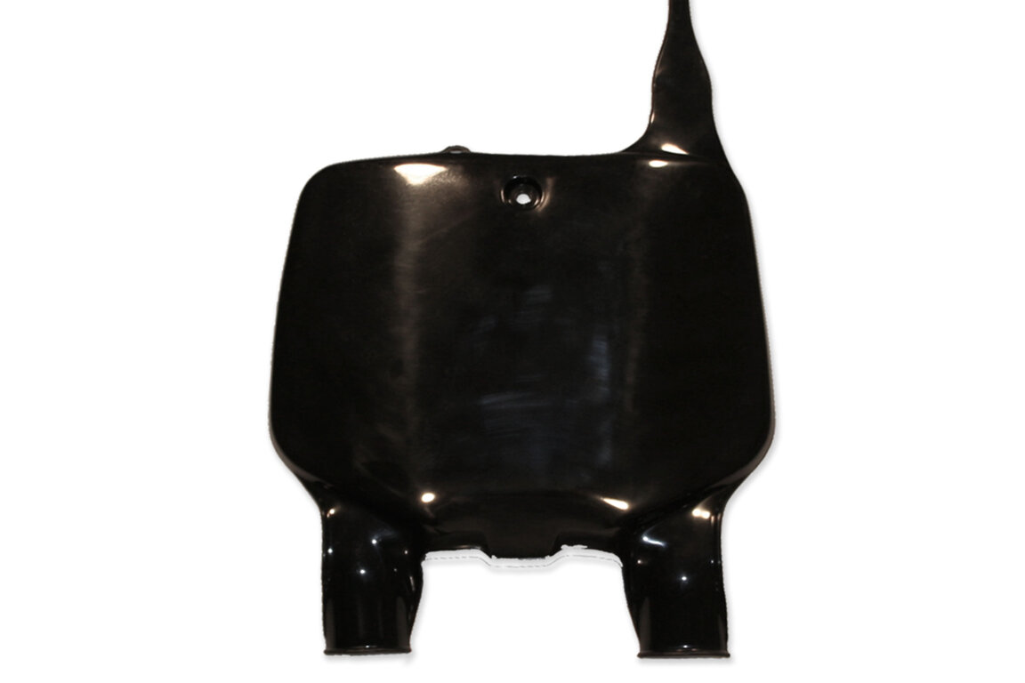 UFO Black Front Number Plate for Kawasaki: KX125 (1996-2002), KX250 (1996-2002)