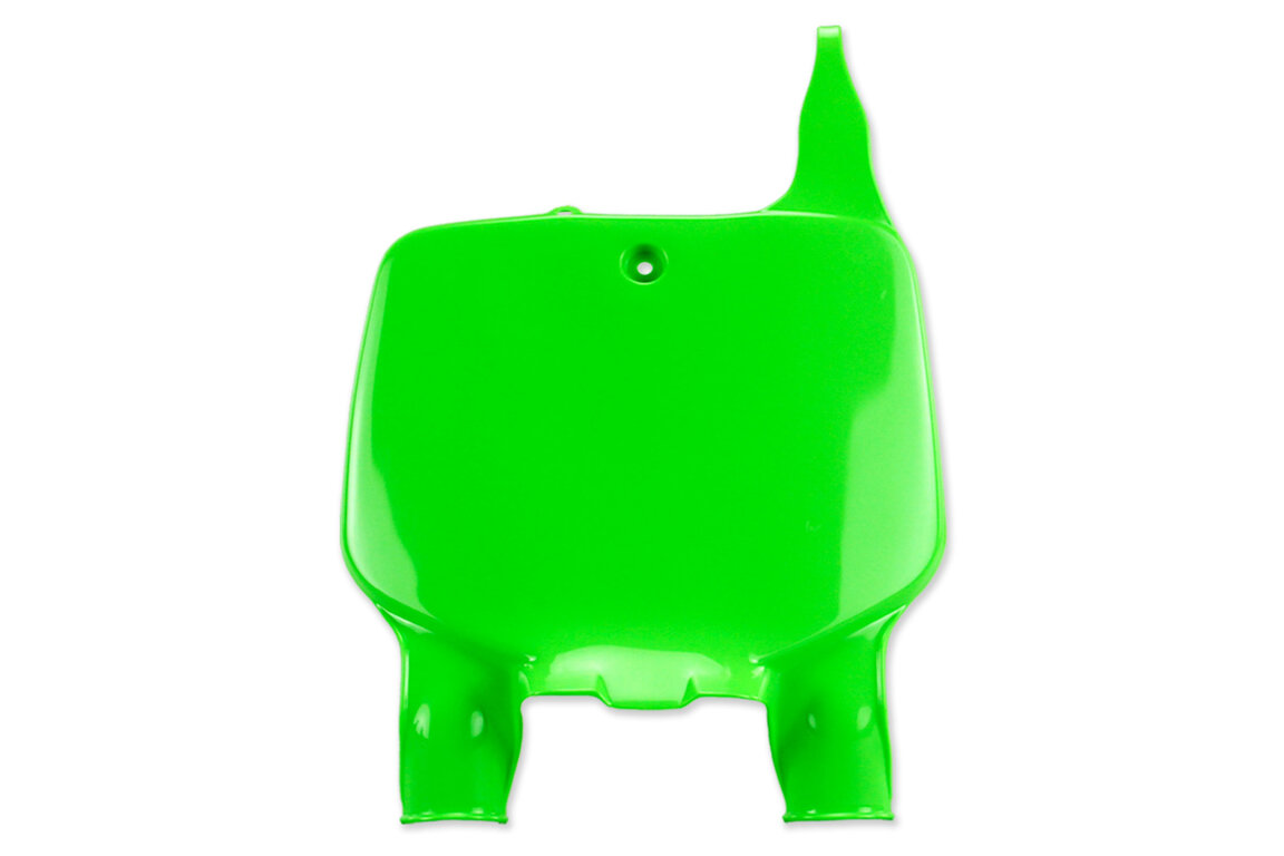 UFO Green Front Number Plate for Kawasaki: KX125 (1996-2002), KX250 (1996-2002)
