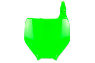 UFO Green Front Number Plate for Kawasaki: KX125 (2003-2007), KX250 (2003-2007), KX250F (2004-2008), KX450F (2006-2008), Suzuki: RMZ250 (2004-2006)