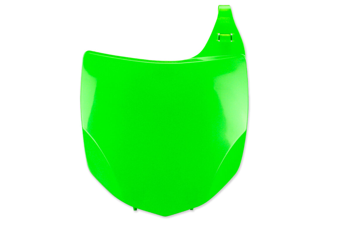 UFO Green Front Number Plate for Kawasaki: KX250F (2009-2012), KX450F (2009-2012)