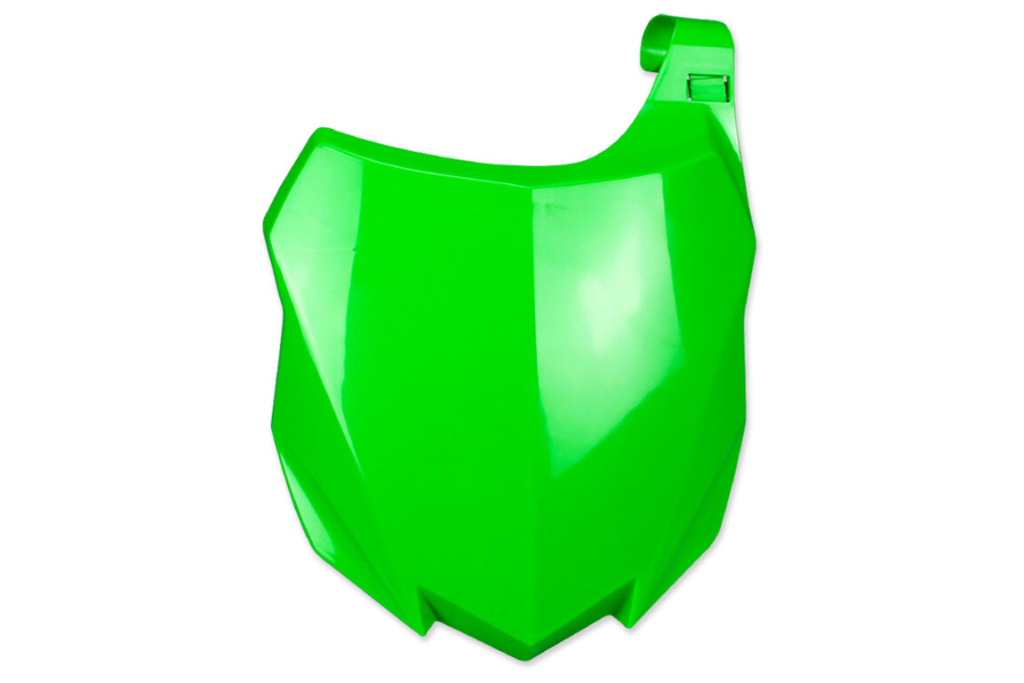 Polisport Green Front Number Plate for Kawasaki: KX250F (2013-2016), KX450F (2013-2015)