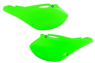 UFO Green Side Number Plates for Kawasaki: KX125 (1999-2002), KX250 (1999-2002)