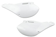 UFO White Side Number Plates for Kawasaki: KX125 (1999-2002), KX250 (1999-2002)