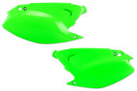 UFO Green Side Number Plates for Kawasaki: KX125 (2003-2007), KX250 (2003-2007)