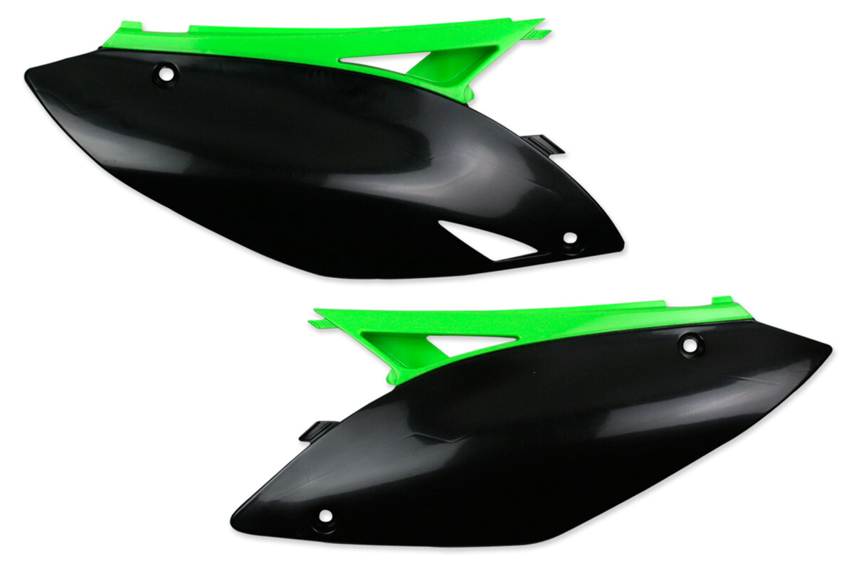 Polisport Black Side Number Plates 09-12 KX250F, KX450F
